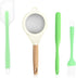 Kitchen Silicone Utensils Set,4 Pcs Silicone Spatula,Fine mesh stainless steel colander Kitchen Cooking Utensils Brush, Kitchen Spatula Cookware U...
