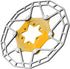 Bike 160mm 6 Bolt Disc Rotor Brake, Bike Ultralight Floating Rotor Brake Disc Pad For Mountain Road Bicycle(Gold) Riding racks and storage...