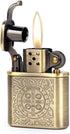 Bronzy Carved Constantine Antique Style Lift Arm Petrol Kerosene Lighter...