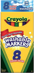 Crayola Ultra-Clean Washable Markers, Color Max, Fine Line Classic Colors 8 Ea...