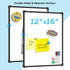 MaxGear Double-Sided Dry Erase Board for Wall, 16"x12" Hanging Whiteboard, Small White Board with 3 Markers&4 Magnets, Portable for Students - Pla...