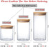 MOLFUJ 960 ML / 32 FL Oz Glass Storage Container with Wood Lid, Stackable Clear Decorative Organizer Bottle Canister Pantry Jar with Air Tight Woo...
