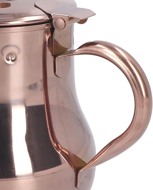 Teapots, 500ML Rose Gold Stainless Steel Teapot Integrated Cover and Anti?scalding Handle Design Tea Pot with Removable Infuser Suitable for Confe...