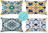 Set of 4 Outdoor Waterproof Pillow Covers 12x20 Mandala Flower Decorative Throw Pillow Covers Boho Geometric Pillow Cases for Garden Patio Home De...