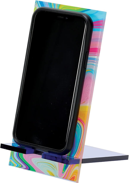 Enesco Izzy and Oliver EttaVee in The Groove Marbled Cell Phone Stand Holder, 7 Inch, Multicolor......