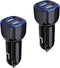 Car Charger, 2.4A 12W AndHot 2 Pack Mini Dual Port USB Car Charger Adapter Plug for iPhone 15 14 13 12 SE 11 Pro Max XR XS X 8 7 6S Plus, iPad, Sa...