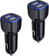 Car Charger, 2.4A 12W AndHot 2 Pack Mini Dual Port USB Car Charger Adapter Plug for iPhone 15 14 13 12 SE 11 Pro Max XR XS X 8 7 6S Plus, iPad, Sa...