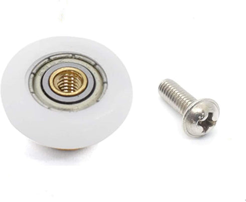 4 Sets Shower Door Rollers Runners Wheels Replacement Part Bathroom Glass Shower Sliding Door - 19mm x 5mm...