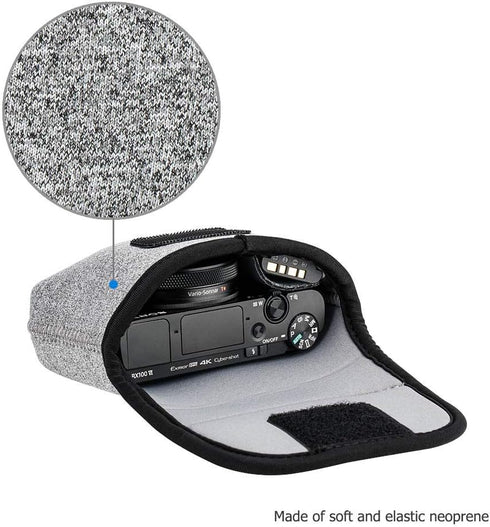 JJC Compact Camera Case Travel Pouch Sleeve for Sony ZV-1 II ZV1II ZV1F ZV-1F ZV1 RX100 VII VI VA Canon G7X G5X G9X SX740 Olympus TG-7 TG-6 TG-5 T...