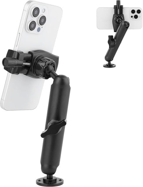 Wall Mount Phone Holder for Truck/Car/Boat/Wall/Desk,Compatible with 3.5~7.5 inch iPhone/Nexus/HTC/LG/Huawei/Smart Phones,360°Adjustment Aluminium...