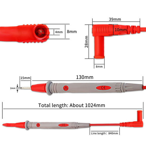 Multimeter Test Meter Leads?1000V 10A Electrical Multimeter Test Lead kit with Silicone Alligator Clip for Digital Multimeter Electronic Clamp...