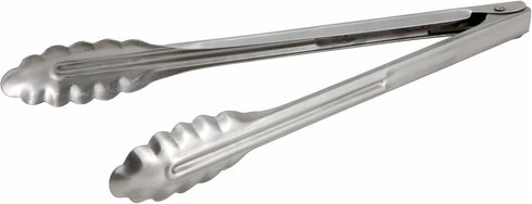 Winco Stainless Steel, Coiled Spring Utility Tong Heavyweight, 12-Inch, Medium...