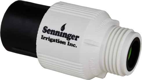 Senninger Pressure Regulator 25 PSI 3/4" Hose Thread Drip Irrigation Pressure Reducer Low Flow Valve - Landscape Grade High Performance White...