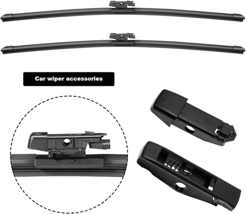 The Lord of the Tools 8 Pcs Wiper Blade Replacement Fittings Compatible with Bosch Aerotwin AP17 AP22 AP26U Wiper Blade Car Wiper Blades Arm Adapt...