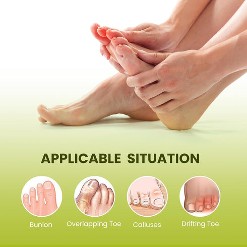 Toe Separators, 4 Pair Soft Gel Toe Spacers to Correct Bunions, Toe Stretcher for Therapeutic Relief from Plantar Fasciitis, Claw Toes,Hammer Toes...