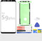 Front Glass Outer Screen Lens Replacement for Samsung Galaxy S9 Plus G965 6.2" with Frame Adhesive and Tool Kit (Black)...