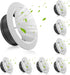 4 Inch Round Vent Cover, 8 PCS ABS Adjustable Soffit Vents, White Ceiling Vent Covers for Living Room, Closet, Kitchen, Bathroom, Office Ventilati...