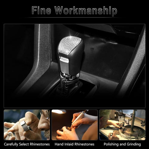 PIFOOG for Civic Car Interior Accessories Bling Gear Shift Cover Decal Automatic Shift Knob Stickers Crystal Decoration Trim for Civic 10th Gen 20...