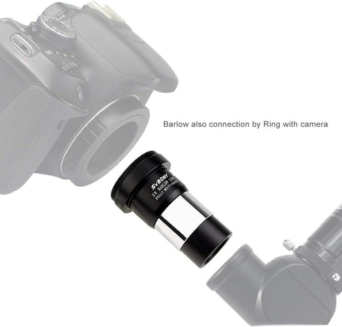 SVBONY Barlow Lens 2X, 1.25 inch Barlow Lens with Multi Coated Broadband Green Film, Telescope Accessories with M42 Thread for Telescope Eyepiece...