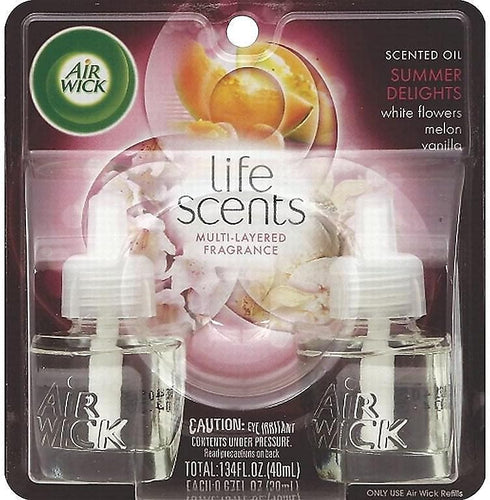 Air Wick Plug in Scented Oil Refill, 2 ct, Summer Delights, Air Freshener, Essential Oils...