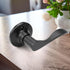GOBEKOR 1 Pack Right-Handed Door Levers Black Dummy Lever Door Handle Closet Door Handles for Pantry Non-Turning Lock for Hall Closets...