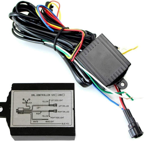 iJDMTOY Universal LED Daylight DRL Automatic ON/Off Controller Module Box Relay...
