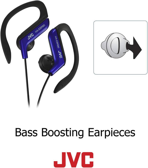 JVC HAEBR80A Sports Clip Headphones (Blue)......