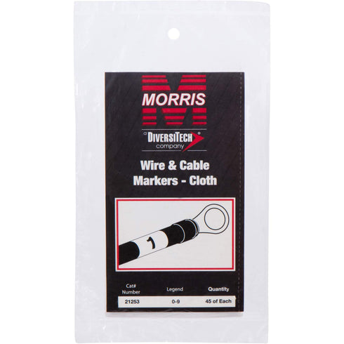 Morris Products Pre-Printed Wire Marker Booklet - Tyvek Book A - Z, 0-15, - / Marking - 10 Markers Per Legend – for Cable Hook Ups – Oil, Water Re...