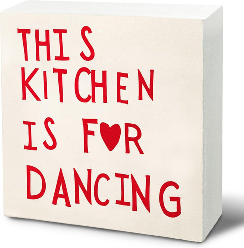 This Kitchen is for Dancing Sign, Red Kitchen Decor, Aesthetic Kitchen Decor, Funny Kitchen Signs, Funny Kitchen Decor, Kitchen Decorations for Co...