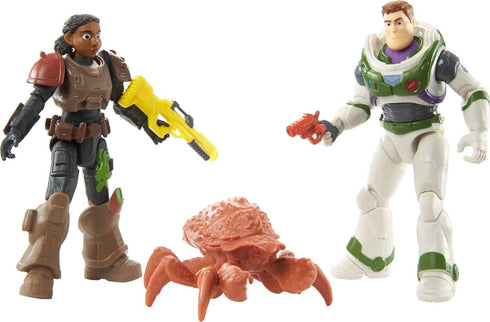 Mattel Disney and Pixar Lightyear Toy Figures and Accessories, 5-in Scale Izzy & Buzz Figures, Oversized Bug & Blasters...
