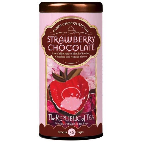 The Republic of Tea - Strawberry Cuppa Chocolate Tea, 36 Tea Bag Tin...