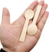 200pcs Mini Wooden Spoons,4inch Disposable Wooden Ice Cream Dessert Spoons,Biodegradable Compostable Birchwood...