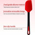 Silicone Spatula - Heat Resistant Rubber Spatulas for Cooking & Baking - Set of 4 - Red & Black...