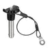 uxcell Ball Locking Pins with Button Handle, 304 Stainless Steel Triangular Cap Push-Button Quick Release Pin with 24.5cm Rope (10mm-31mm)...