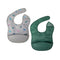 Tiny Twinkle Dinosaur Green Silicone Pocket Bib 2pk, 1 EA...