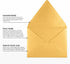 LUXPaper A2 Contour Flap Invitation Envelopes | 4 3/8" x 5 3/4" | Gold Metallic | 80lb. Text | 50 Qty...