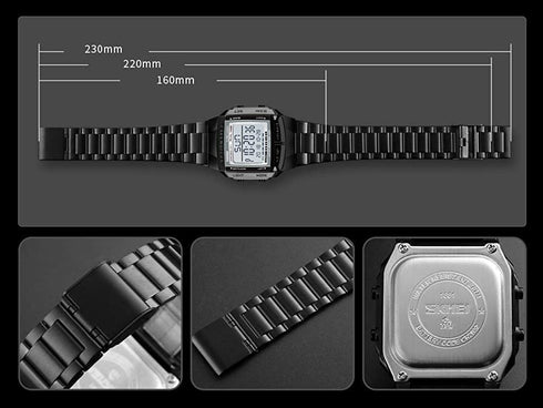 MASTOP Mens Digital Watch Sports Alarm Stopwatch Business Watches Square Waterproof Men's Wrist Watches...