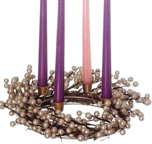 Roman Champagne Berry Christmas Advent Wreath...