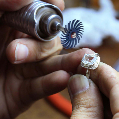 Yakamoz 50Pcs Radial Bristle Disc Kit 1 Inch Radial Polishing Discs Jewelry Detail Abrasive Brush Wood Metal Gap Polishing Wheels for Rotary Tools...