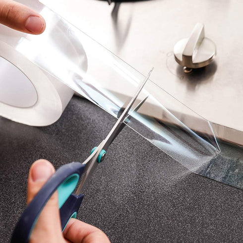 Acrylic Self Adhesive Caulk Strip Sealant Tape Caulk Sealer Decorative Trim Strong Caulking Adhesive Transparent Kitchen and Wall Sealing Tape -1....