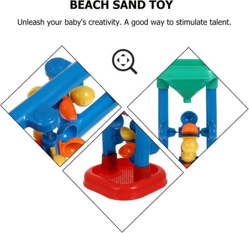 Water Wheel Toy 1 Set Plastic Kids Beach Sandbox Toys Outdoor Beach Sand Hourglass Water Sifting Funnel for Summer Beach Sand Table (Random Color)...