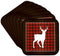 3D Rose Buffalo Plaid Buck Soft Coasters, Multicolor...