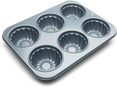 Fox Run Fluted Muffin Pan, 14 x 10.5 x 2 inches, Metallic...