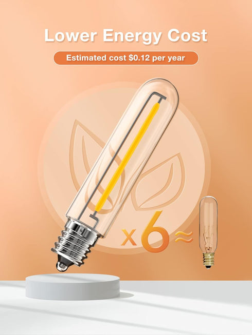 LED Replacement Bulbs 1W T13, 4 Pack Waterproof E12 Screw Base for Outdoor LED String Lights Shatterproof, for Indoor and Outdoor Use...