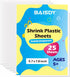 BAISDY 25Pcs Shrink Plastic Sheets for Crafts Heat Shrink Paper for Crafts Kids DIY Jewelry Making, 14.5x20cm...