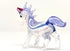 Unicorn Tiny Miniature Figurines Hand Blown Glass Art Fantasy Animals Collectible Gift Home Décor (Blue Pink)...