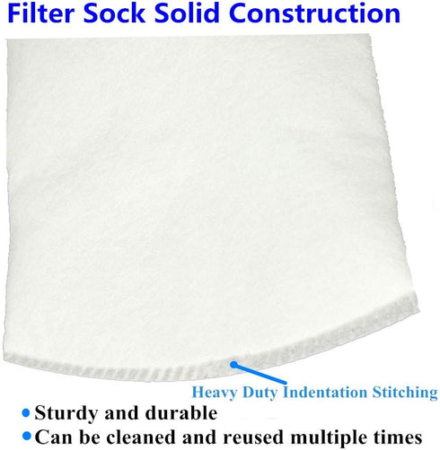 7 Inch Ring by 18 Inch Long Filter Sock Bags 1 Micron, 5 Micron, 50 Micron, 100 Micron - Aquarium Felt Fabric Sump Filter Bag - 1 Pack (100 Micron...