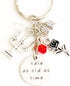 Beauty and the Beast Belle Accessories Silver Charm Keychain Tale as Old as Time Gift for a Princess Who Has Found Her True Love I Merchandise for...