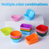 Silicone Bento Lunch Box Dividers 3 Shapes of Standard Round & Square & Rectangle - Reusable Silicone Cupcake Liners Non-Stick Muffin Cups for Bak...