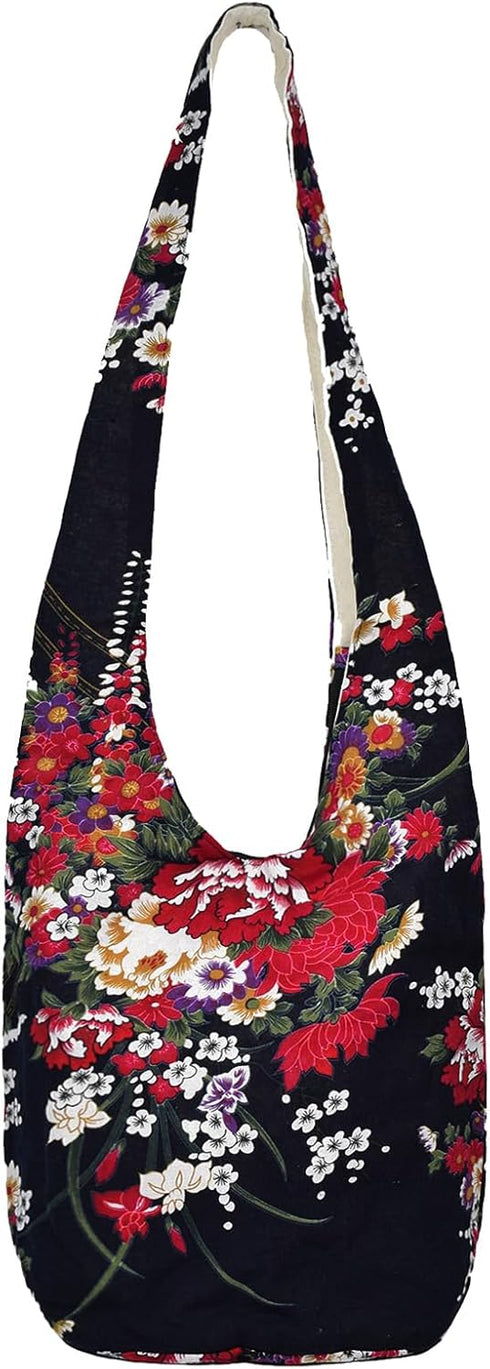 WITERY Women's Sling Crossbody Bags Large Shoulder Shopping Hobo Bag Handbag Top Zip Bags Handmade Messenger Bag Wallet...